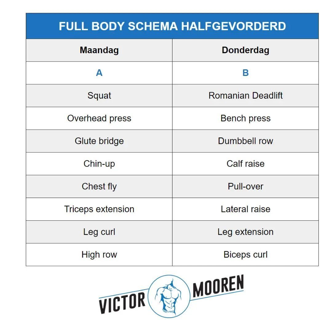 De voordelen en nadelen van een full body schema + - Victor Mooren