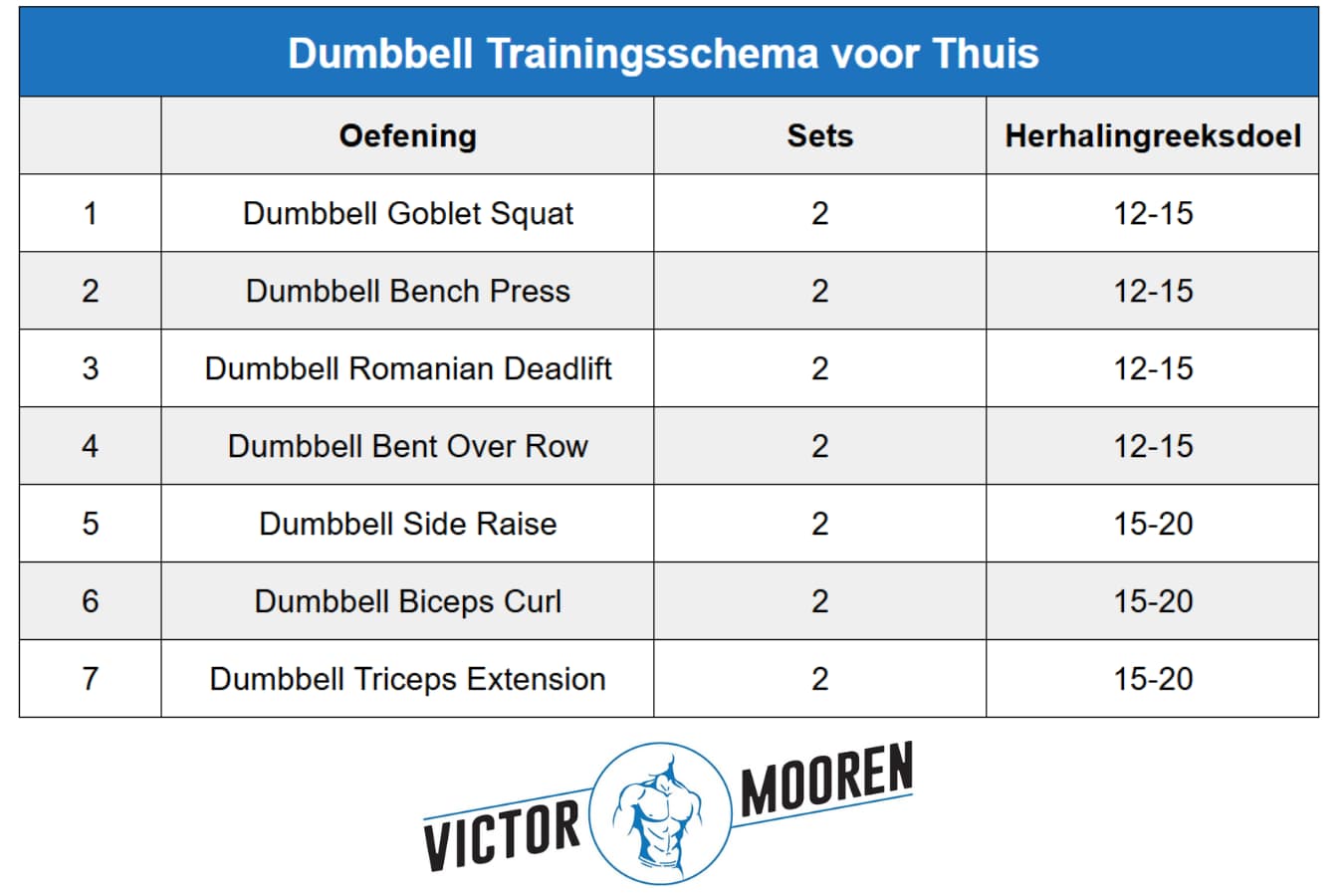 Ultieme Dumbbell Trainingsschema voor Thuis [+Tips]